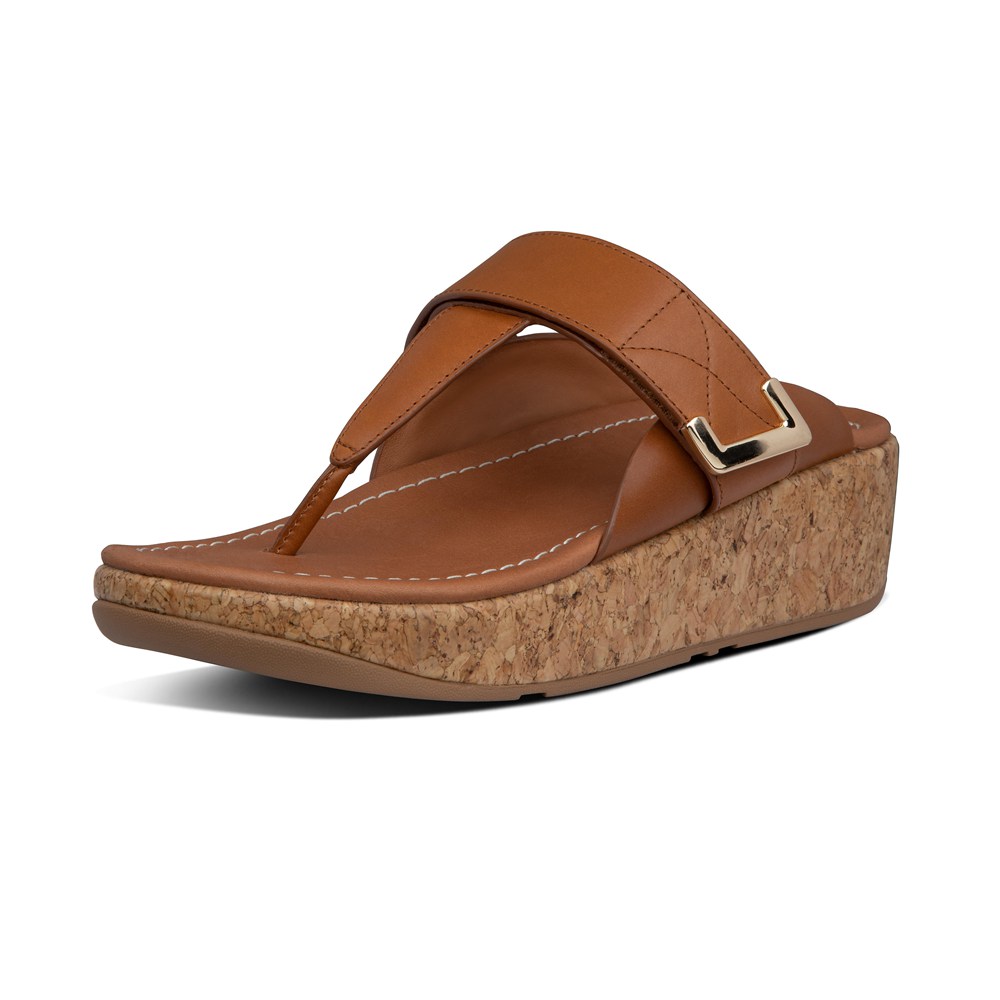 Fitflop Womens Sandals - Remi Adjustable Leather - Brown - 801-KRGMXW